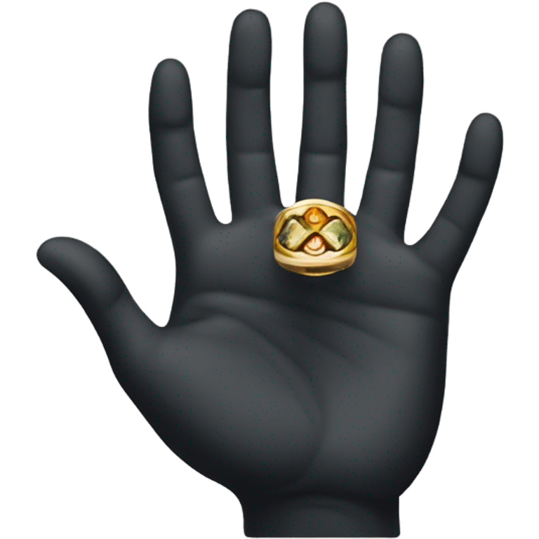 Hand with a ring emoji