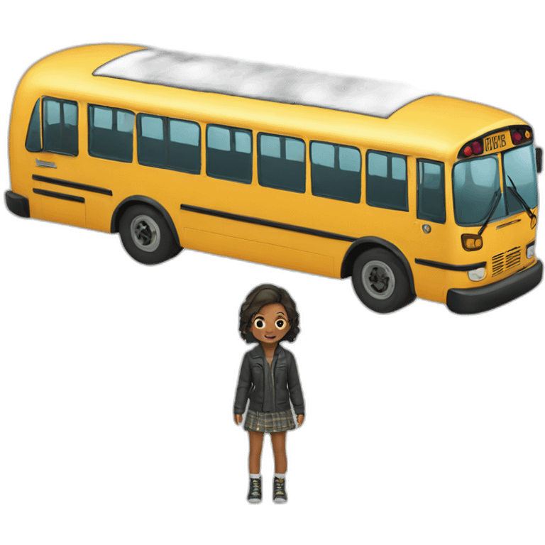 girl fall bus emoji