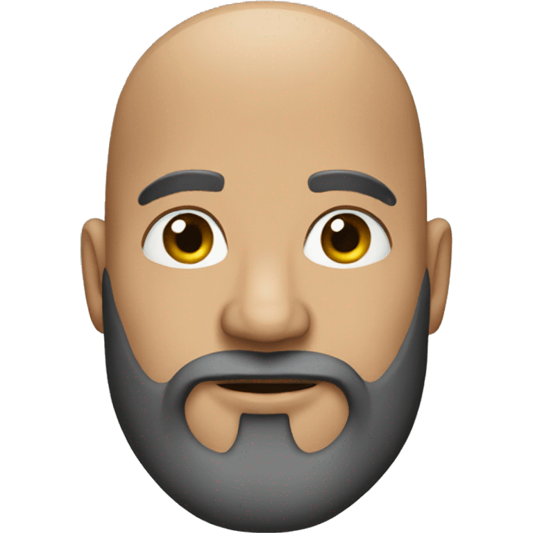 a bald man with beard emoji