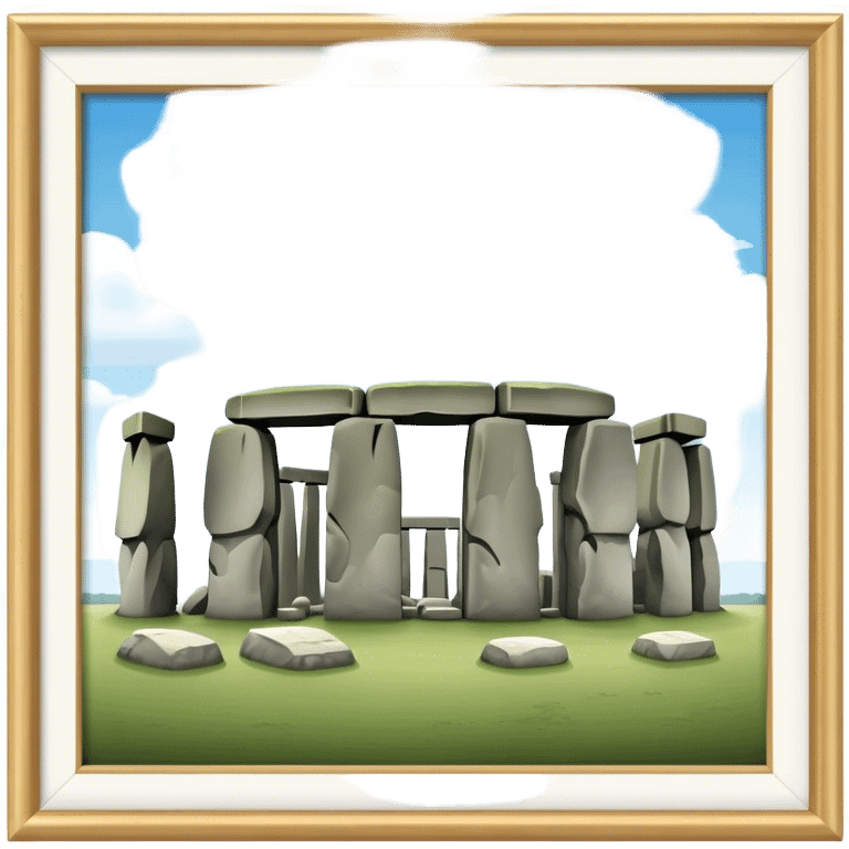 Stonehenge Landmark Emoji – Showing the prehistoric stone circle with a natural sky backdrop. emoji