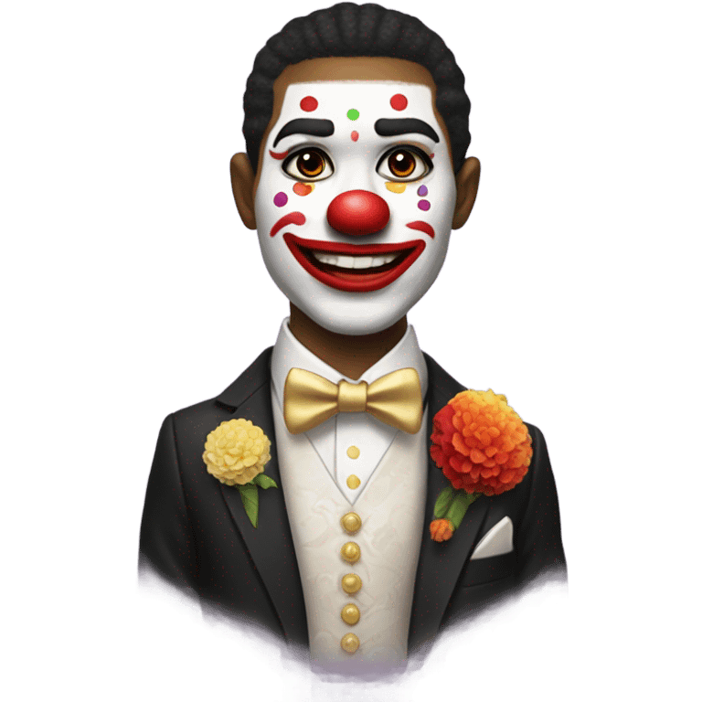 Groom in clown makeup  emoji