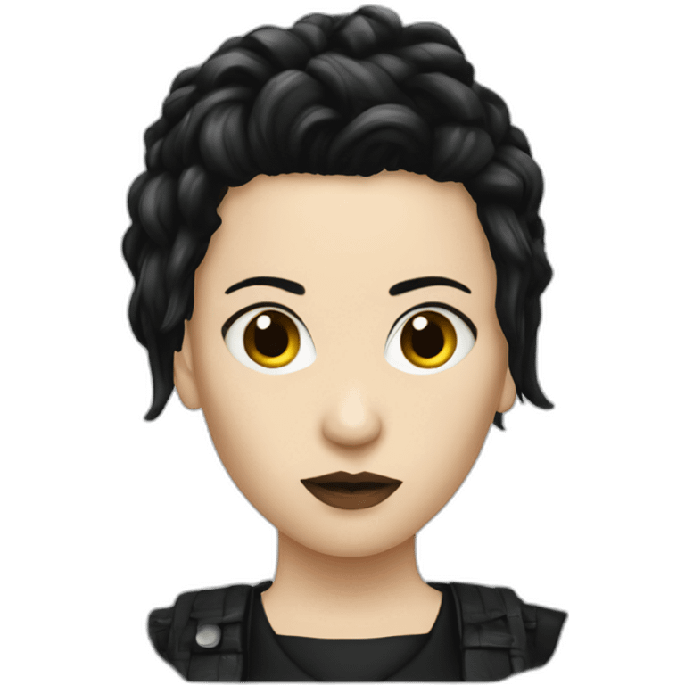 lisbeth salander with hair crest emoji