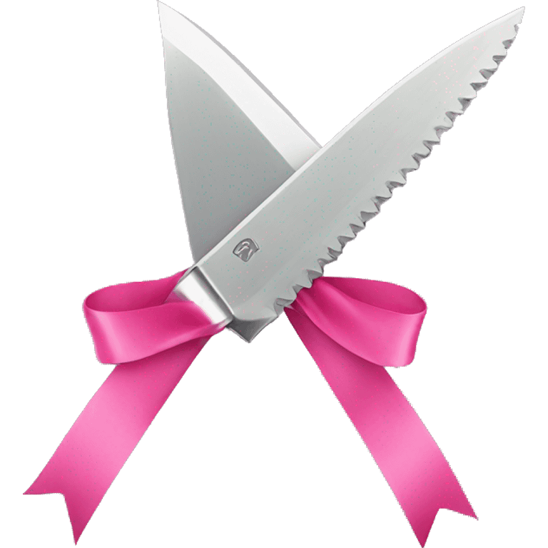 Knife with a pink ribbon  emoji