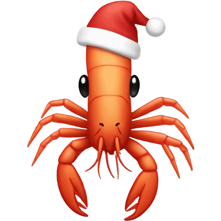 Christmas shrimp emoji