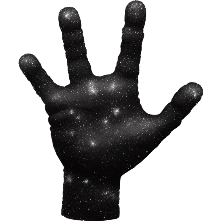 Black hand with sparkles  emoji