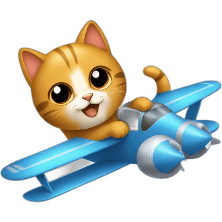 gato en un avion emoji