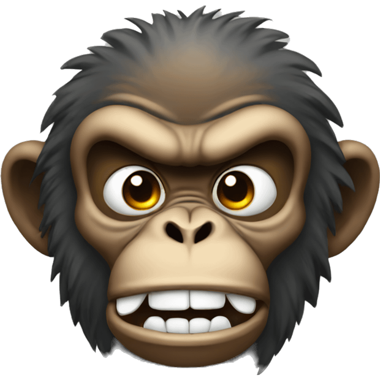 angry monkey with smoke  emoji