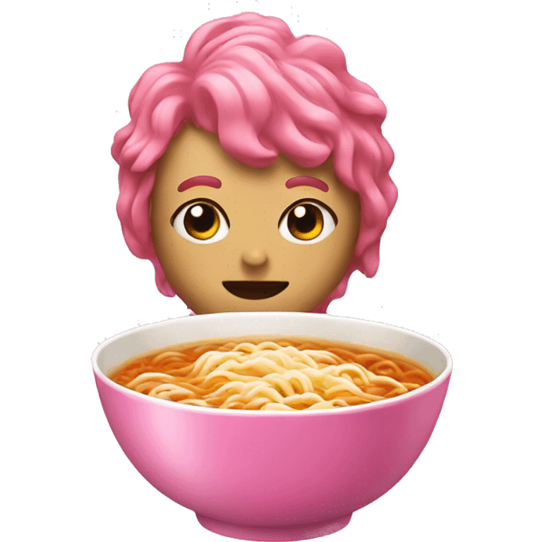 Ramen pink emoji