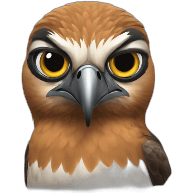 Hawk eye focused emoji