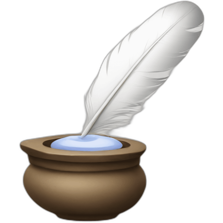 white feather inkpot emoji