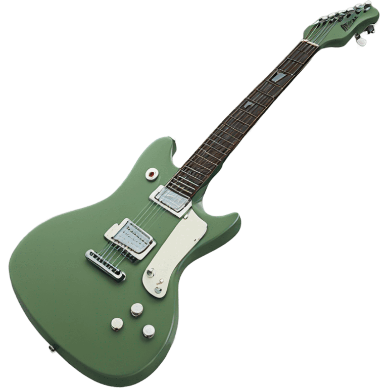 sage green electric guitar emoji