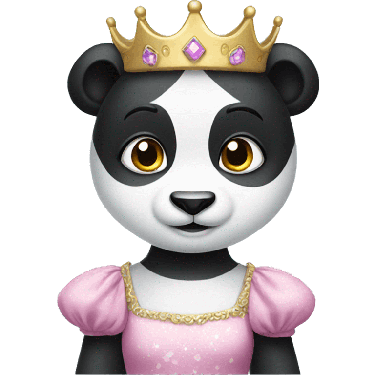 Panda wearing a princess dress emoji