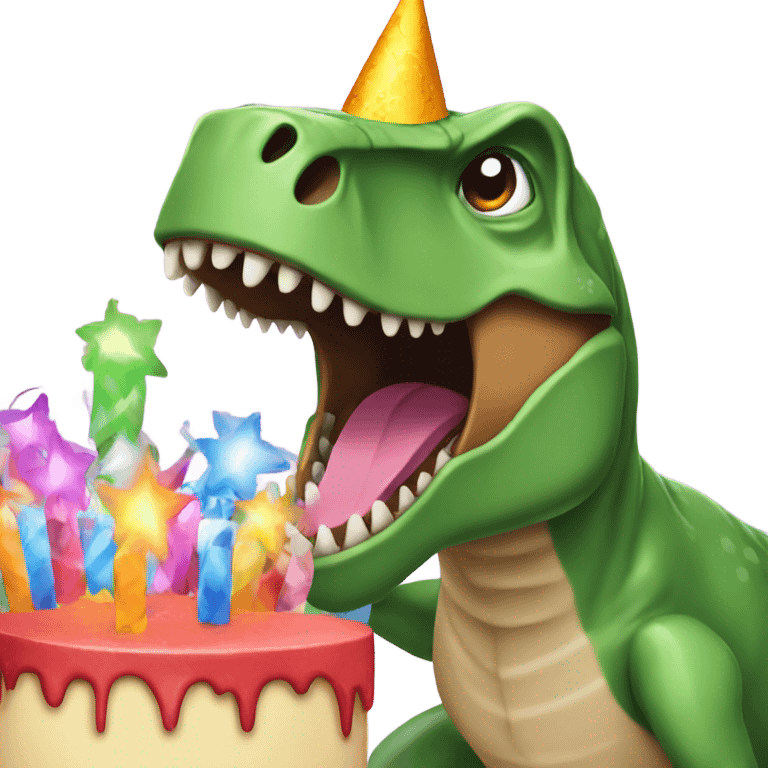 Trex in a party emoji