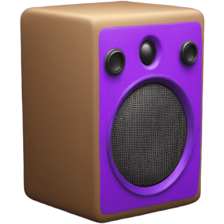 Music speaker in purple in 3d emoji