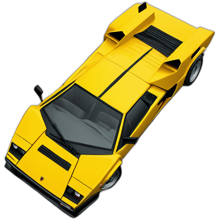 Lamborghini countach yellow emoji