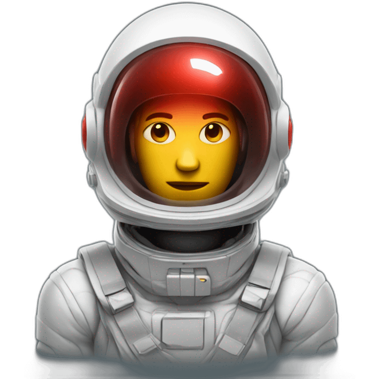 MAN IN A SPACE HELMET RED LIGHT emoji