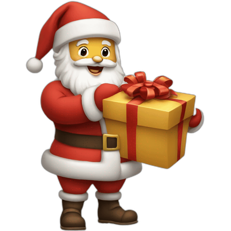 Santa Claus with gift emoji