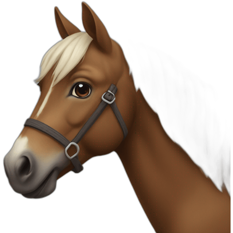 Un cheval qui fait des bisous  emoji