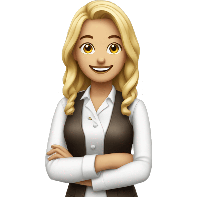 smile female barista  emoji