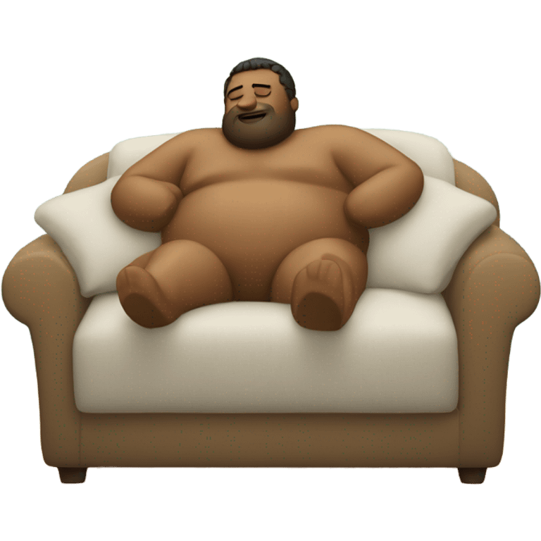 Dad body sleeping on a sofa emoji