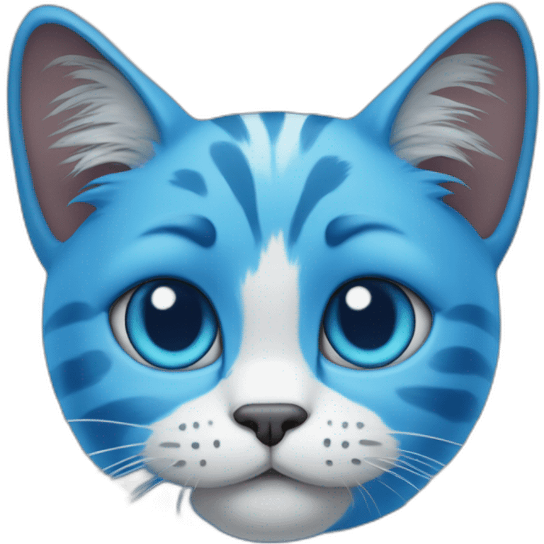 Blue smurf cat emoji