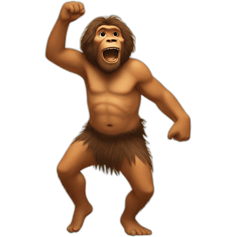 Neanderthal dancing emoji