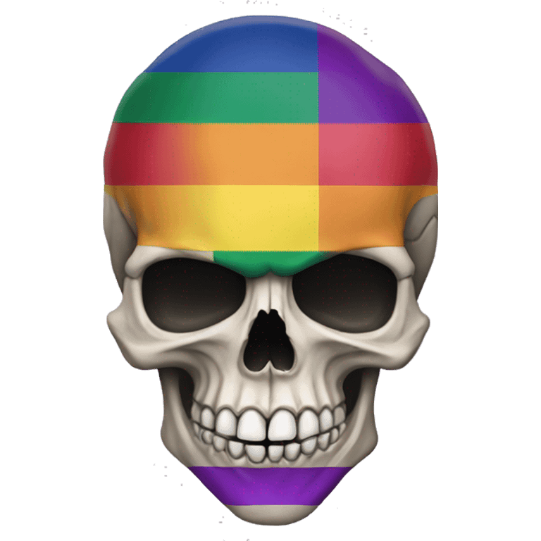 skull with pride flag emoji