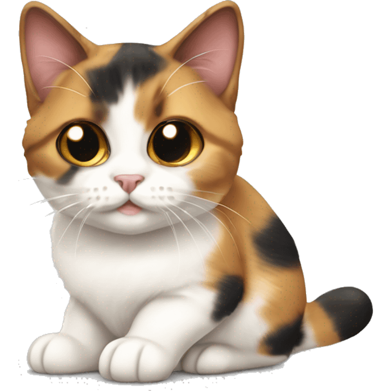 Calico munchkin cat emoji