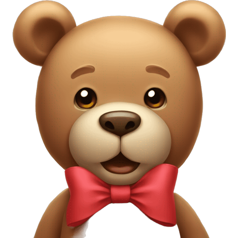 Big teddy bear with bow  emoji