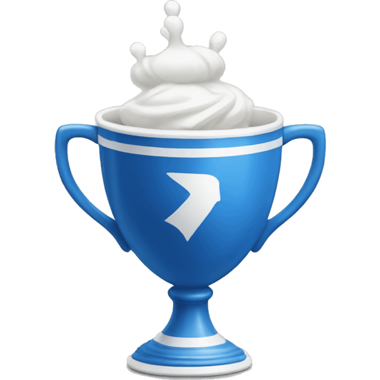 blue and white winner's cup emoji