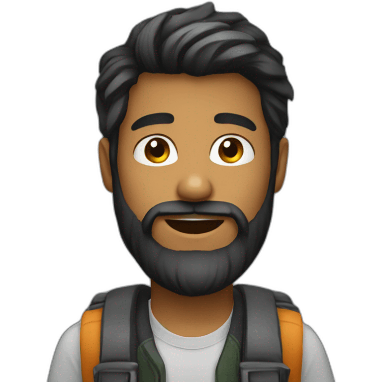 beard young developer emoji