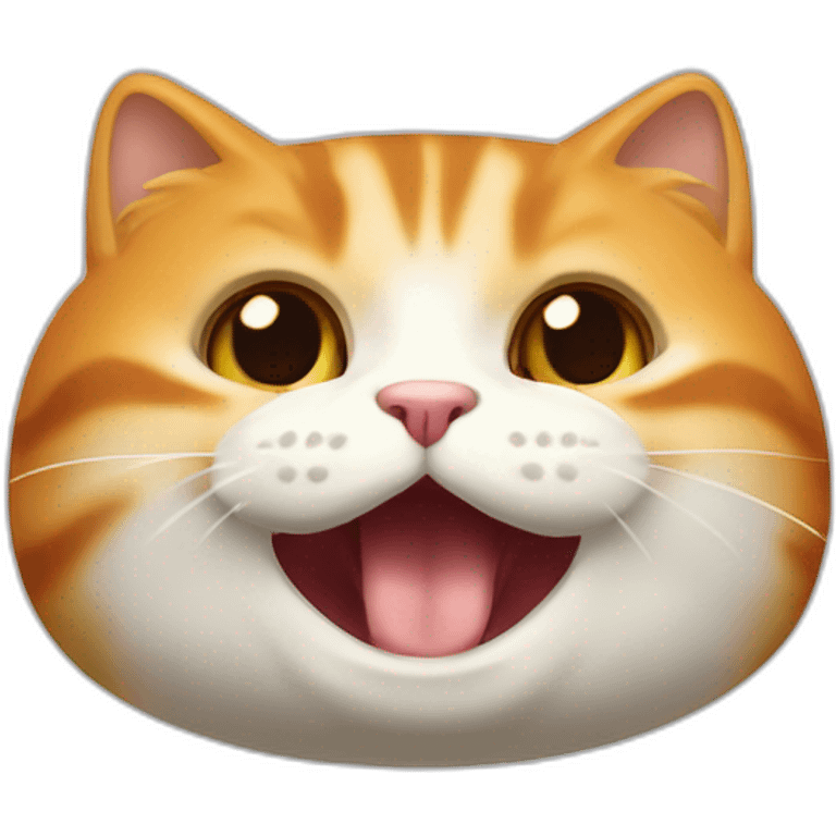 O’Malley chat roux qui mange de la nourriture emoji