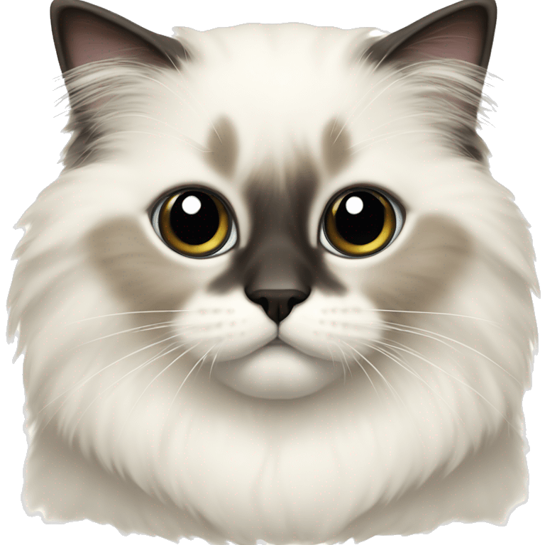 Fluffy holy birman kitten emoji