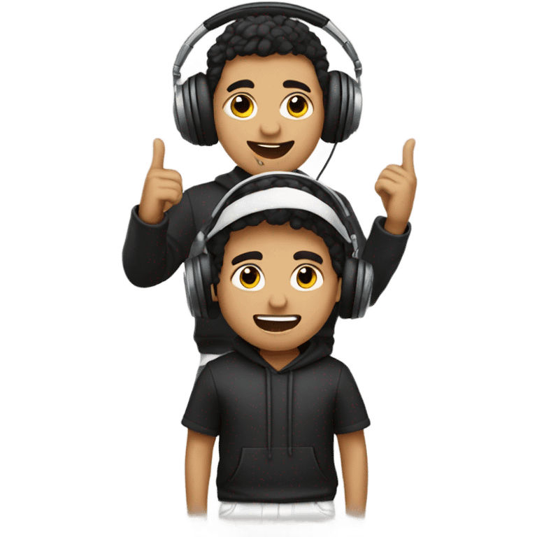 2 Mexican boys in a music studio emoji