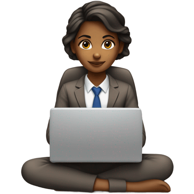 Brown girl, computer science intern with a laptop emoji