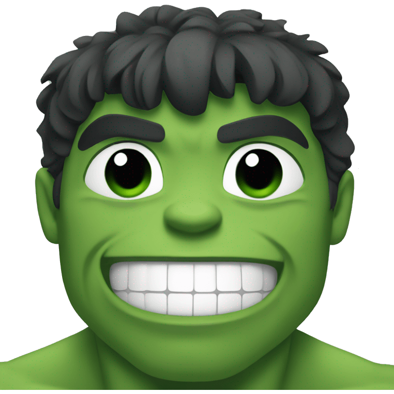 Friendly hulk smiling in love emoji