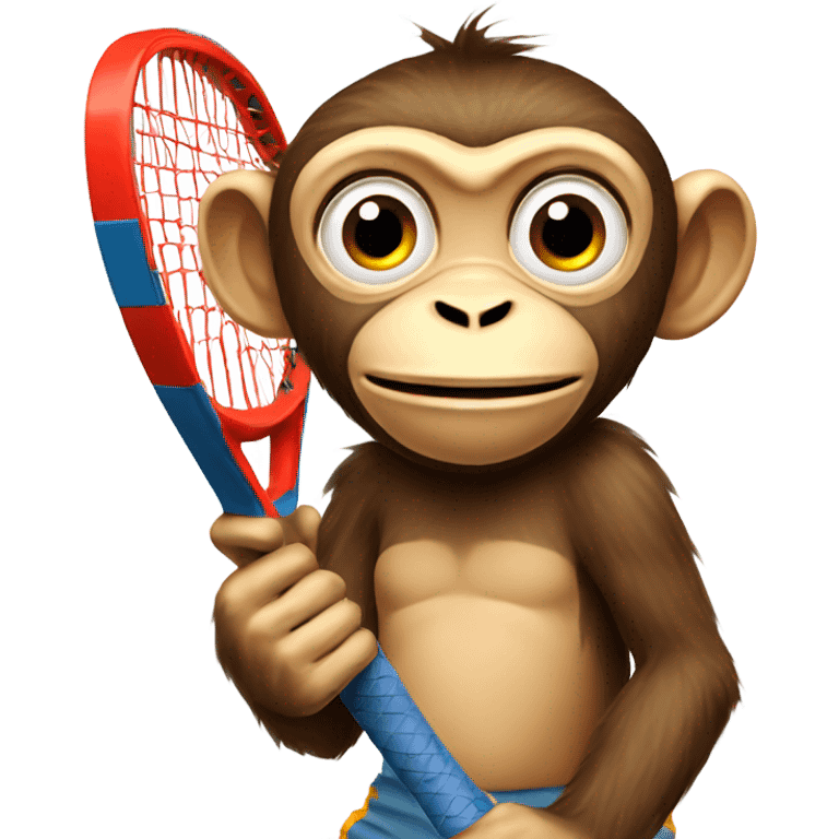 Monkey with padel racket  emoji