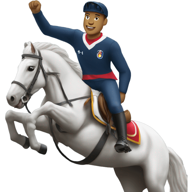 Mbappé sur un cheval emoji