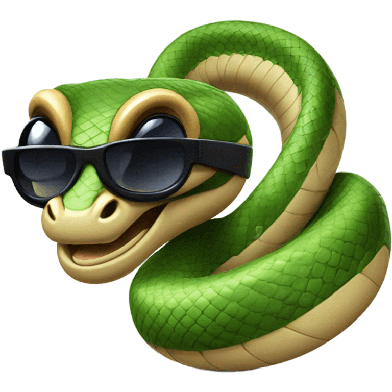 Snake wearing sunglasses emoji