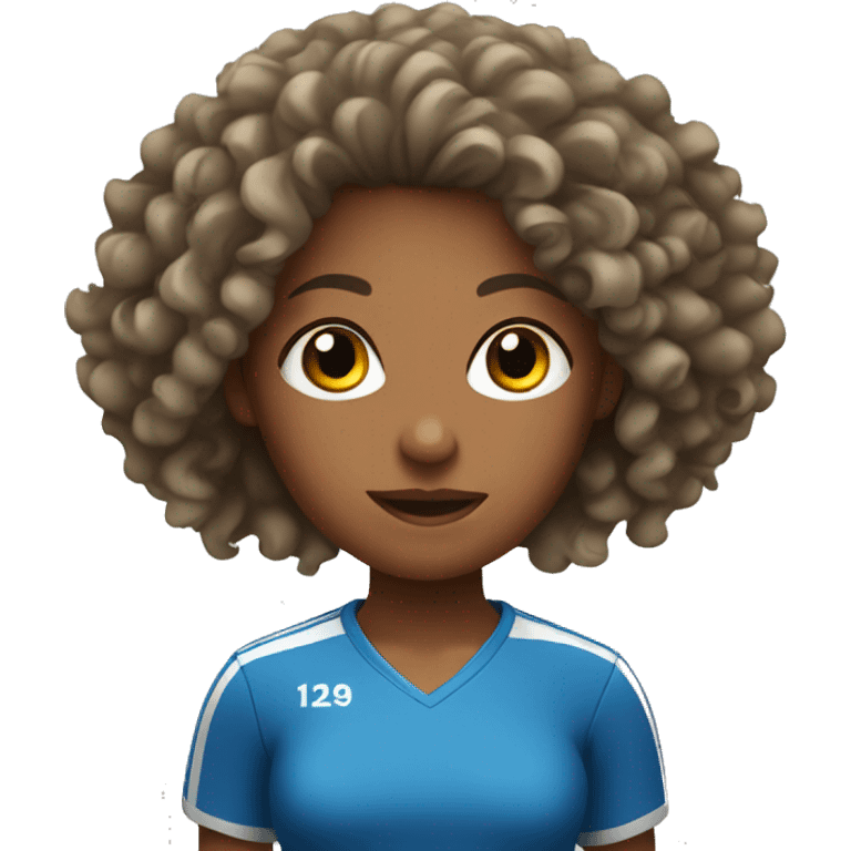 Handball Girl with curly hair  emoji