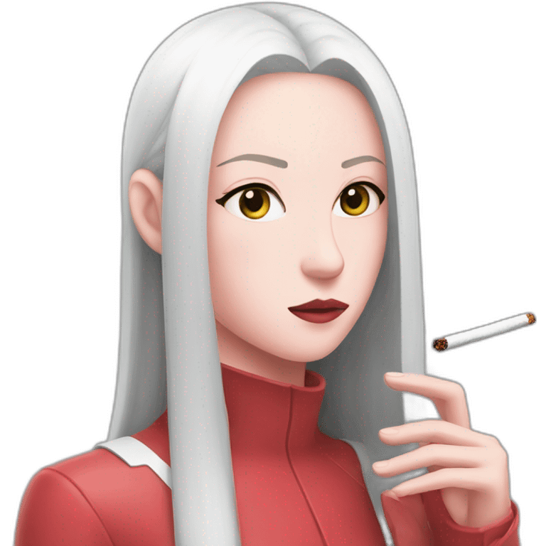 Zero Two smoking emoji