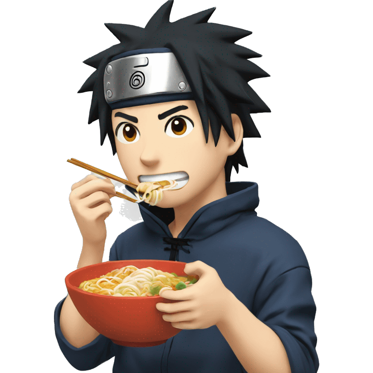 Naruto eating ramen emoji