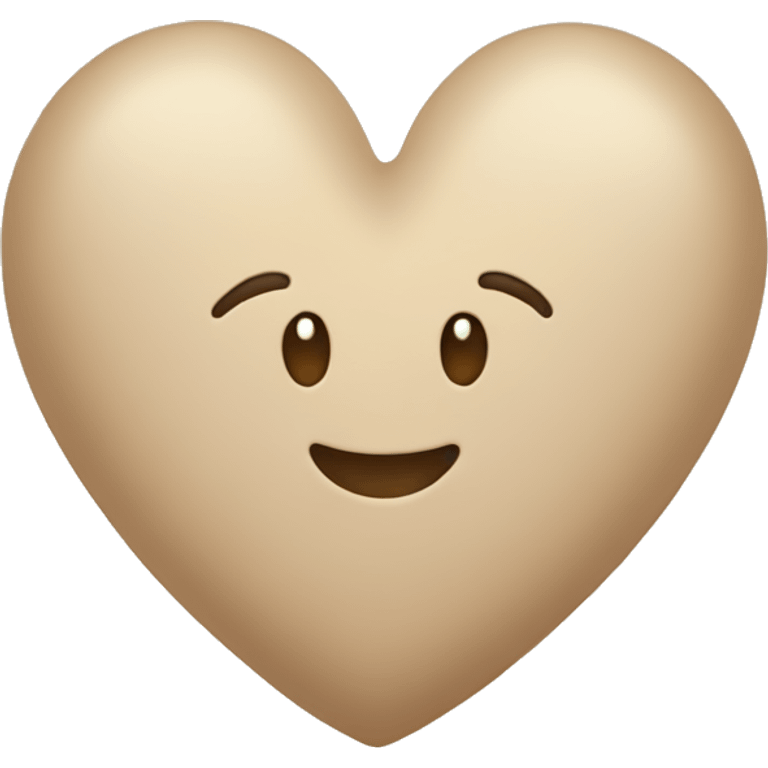 Beige heart emoji