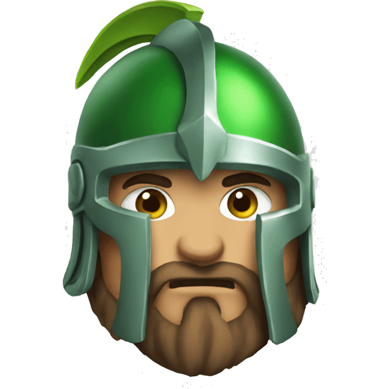 Gladiator with green helmet emoji