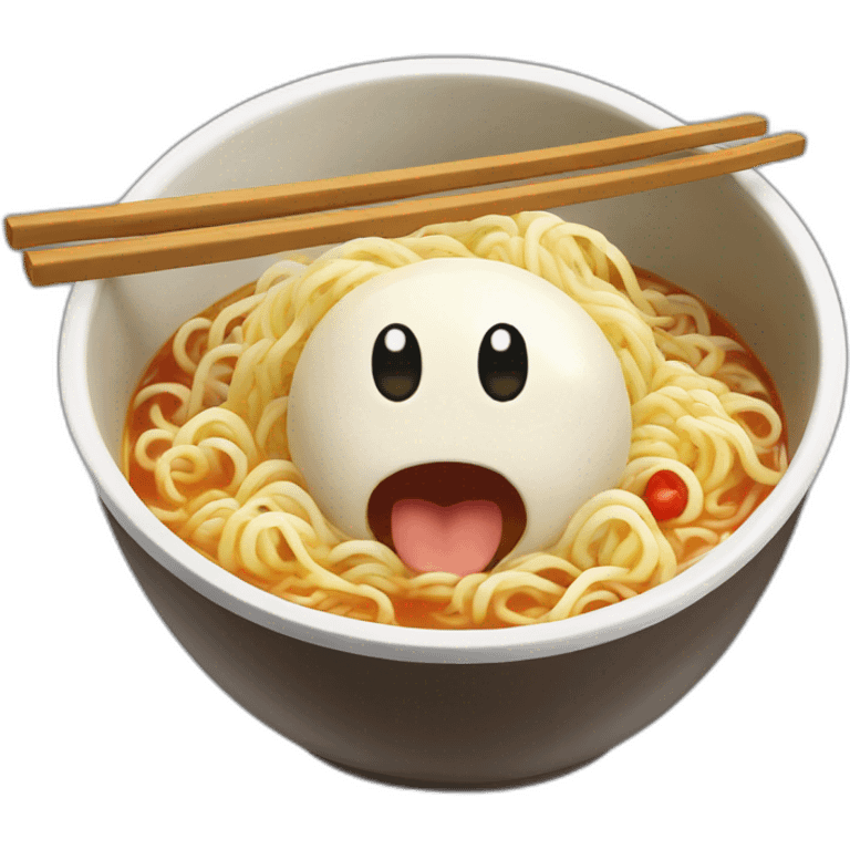 salaméche qui mange des ramen emoji