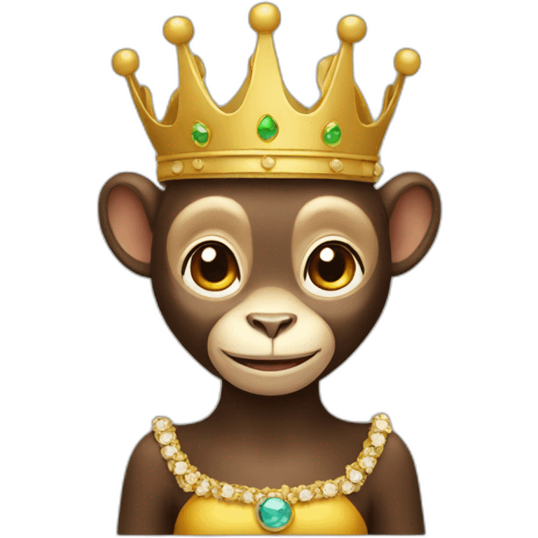 Lady monkey with crown  emoji