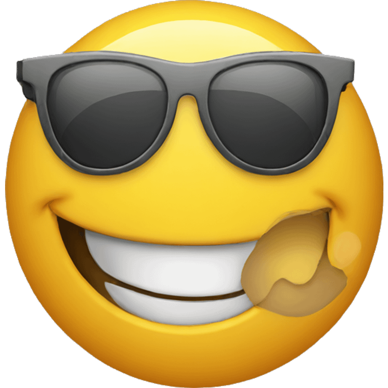 smiley face wearing sunglasses emoji