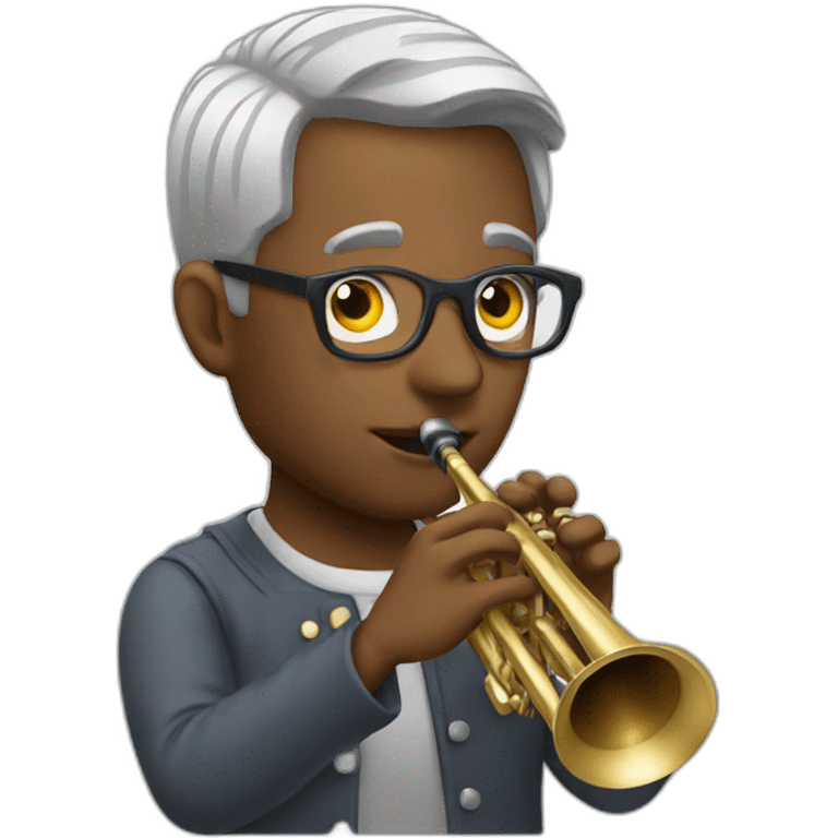 trumpeter with gray hair emoji