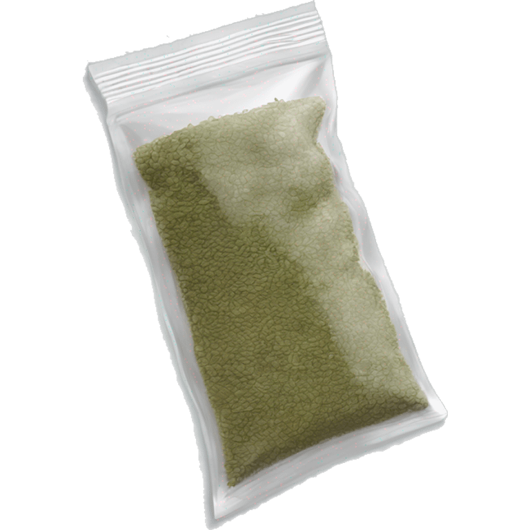 pocket sized see through zip lock bag of oregano  emoji