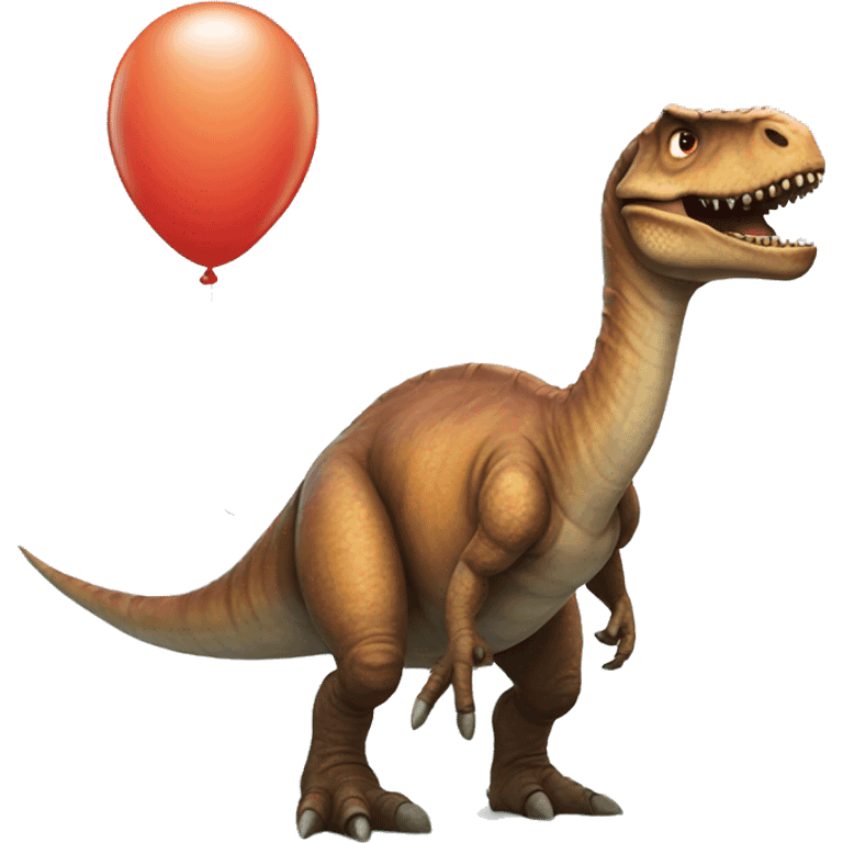 dinosaur with a ballon emoji